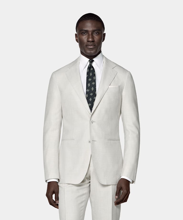 Light Grey Tailored Fit Havana Suit