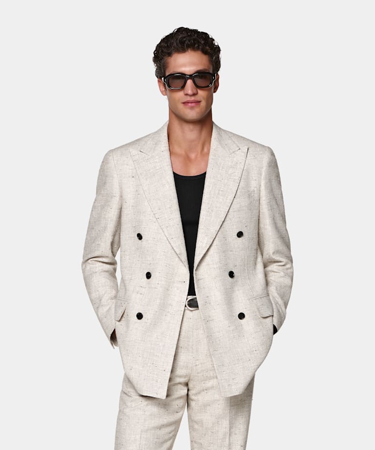 Light Taupe Tailored Fit Milano Suit
