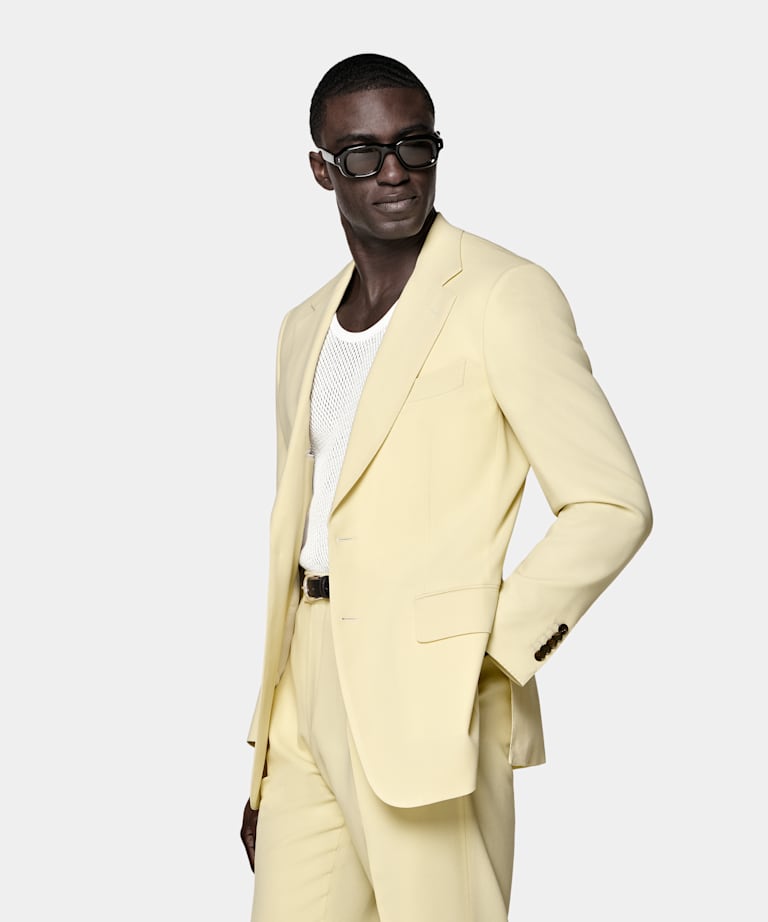 Yellow Tailored Fit Milano Suit