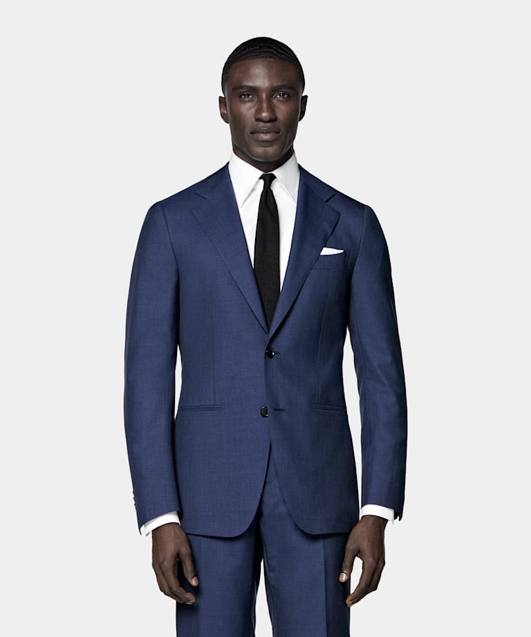 Mid Blue Perennial Tailored Fit Havana Suit