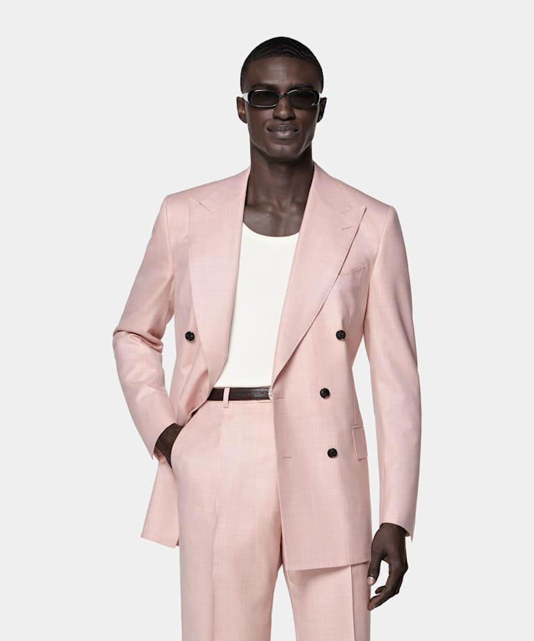 Pink Tailored Fit Milano Suit