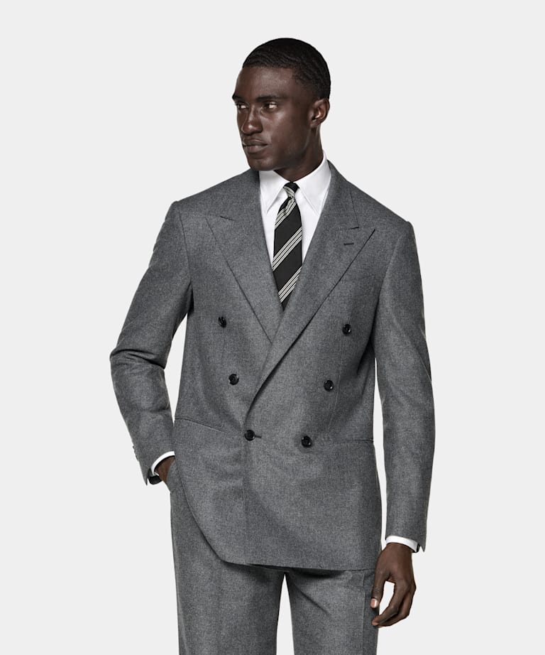 Mid Grey Relaxed Fit Roma Suit