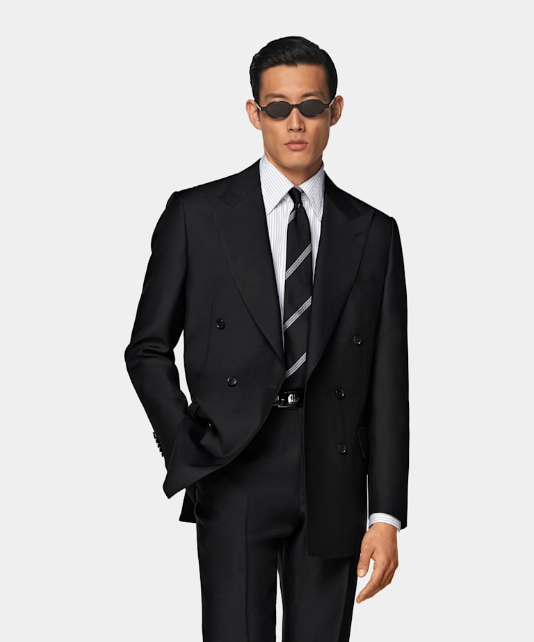 Black Tailored Fit Milano Suit