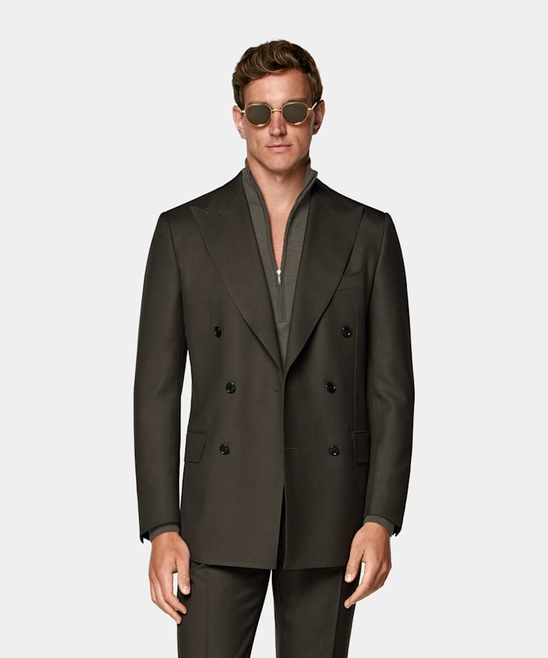 Dark Green Tailored Fit Milano Suit