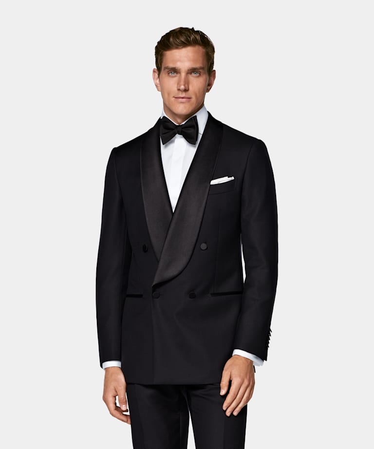 Esmoquin Milano negro corte Tailored