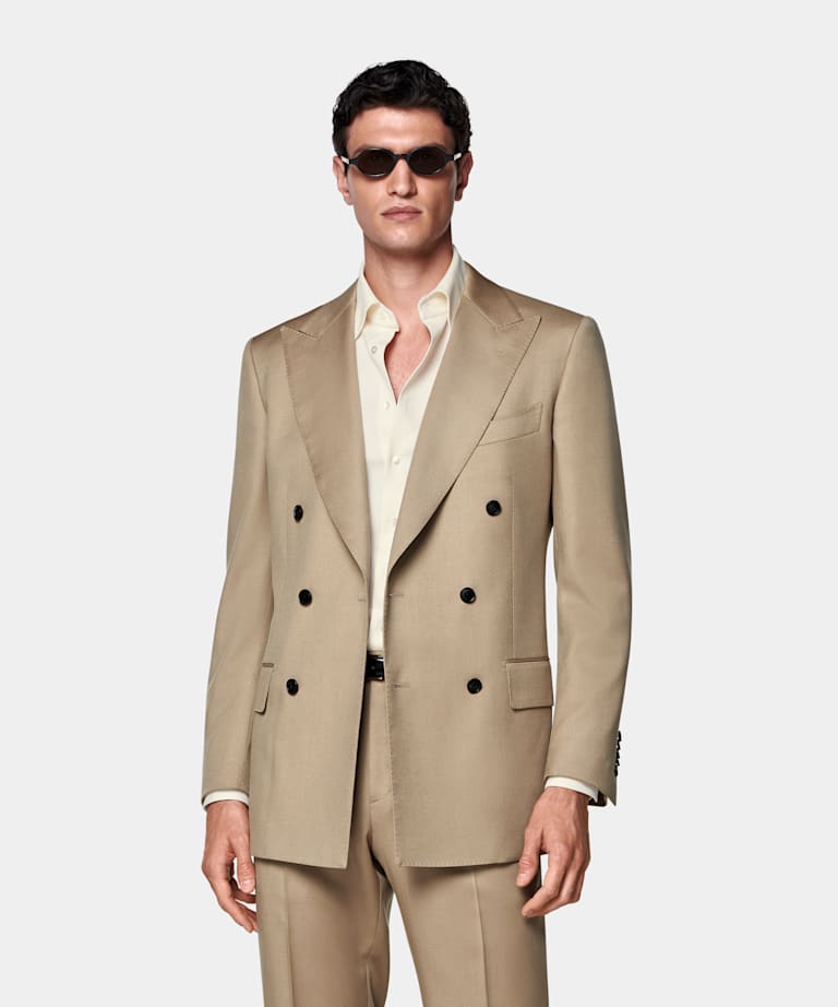 Sand Tailored Fit Milano Suit