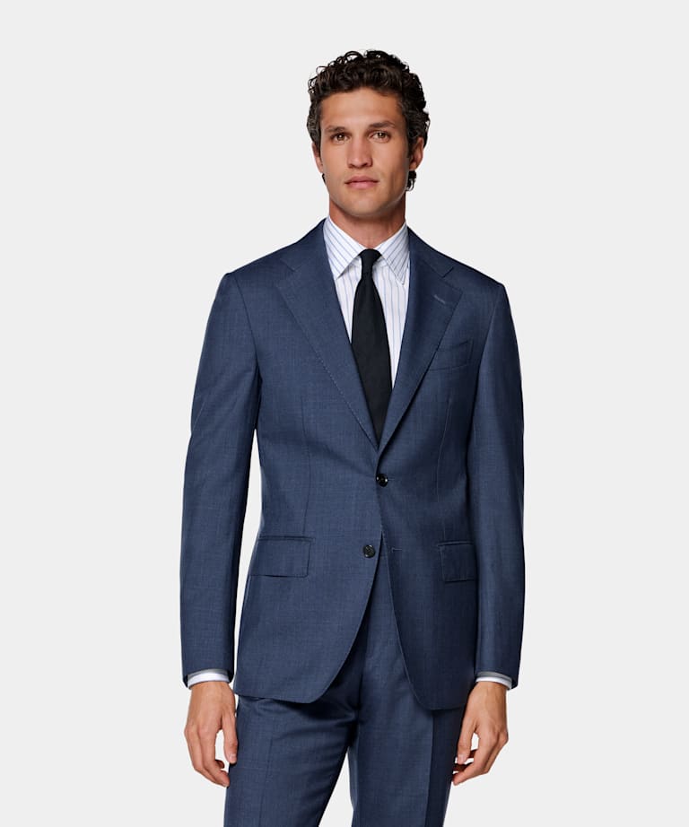 Mid Blue Perennial Tailored Fit Havana Suit