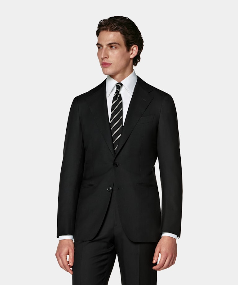 Black Tailored Fit Havana Suit
