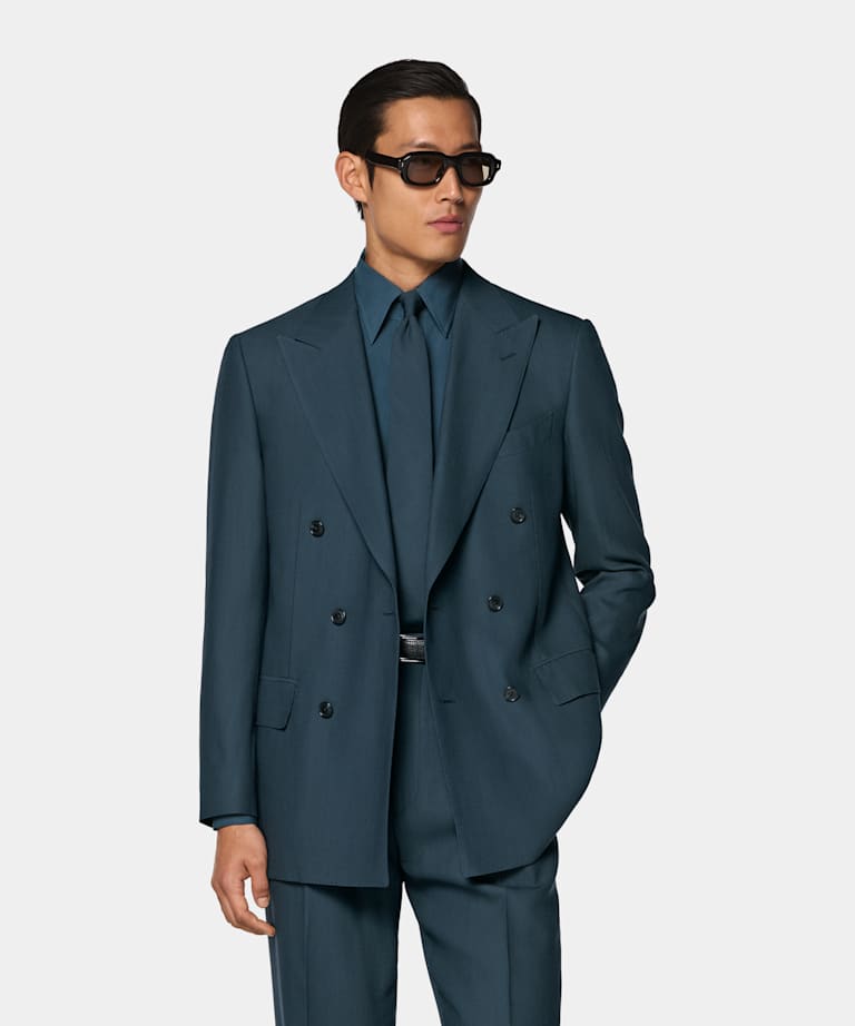 Mid Blue Tailored Fit Milano Suit
