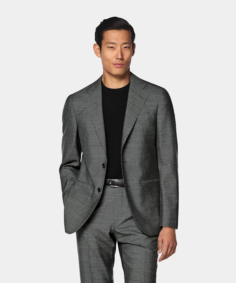 Mid Grey Checked Perennial Tailored Fit Havana Suit