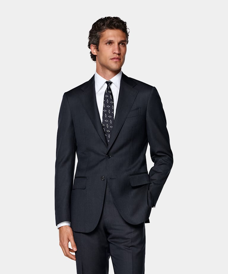 Navy Tailored Fit Havana Suit