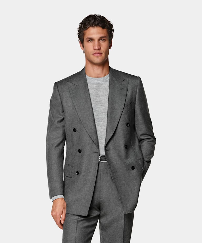 Mid Grey Tailored Fit Milano Suit