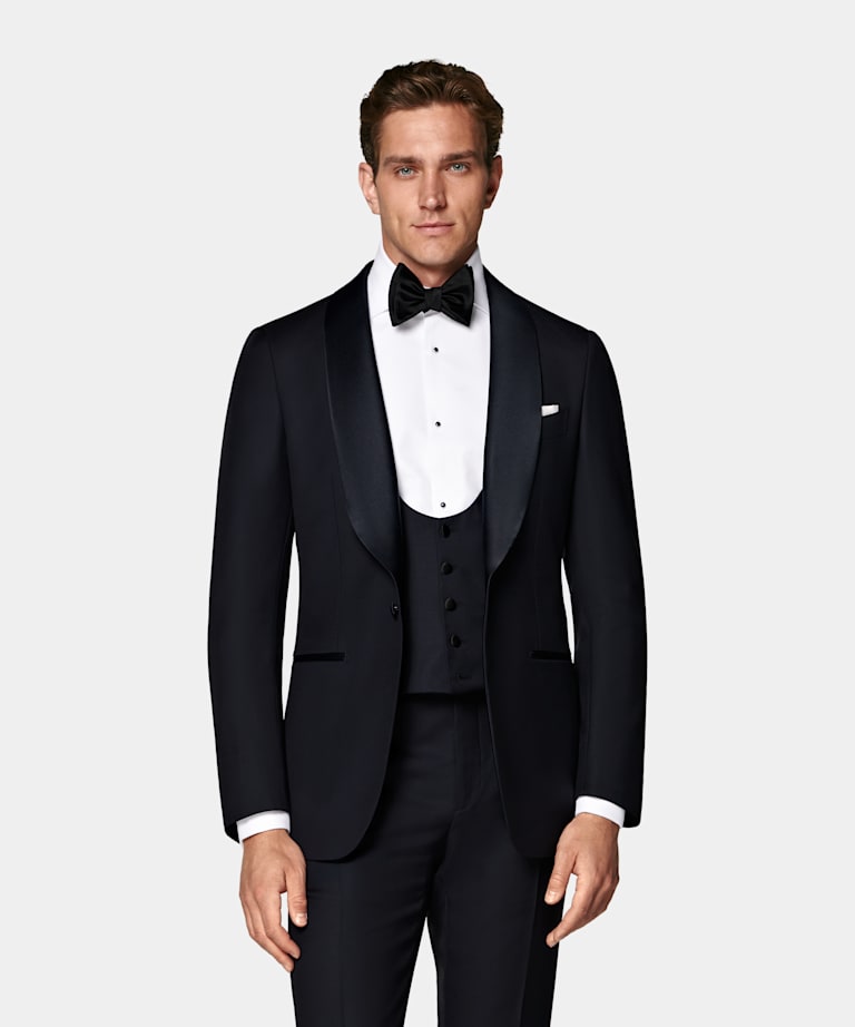 Navy Tuxedo Waistcoat