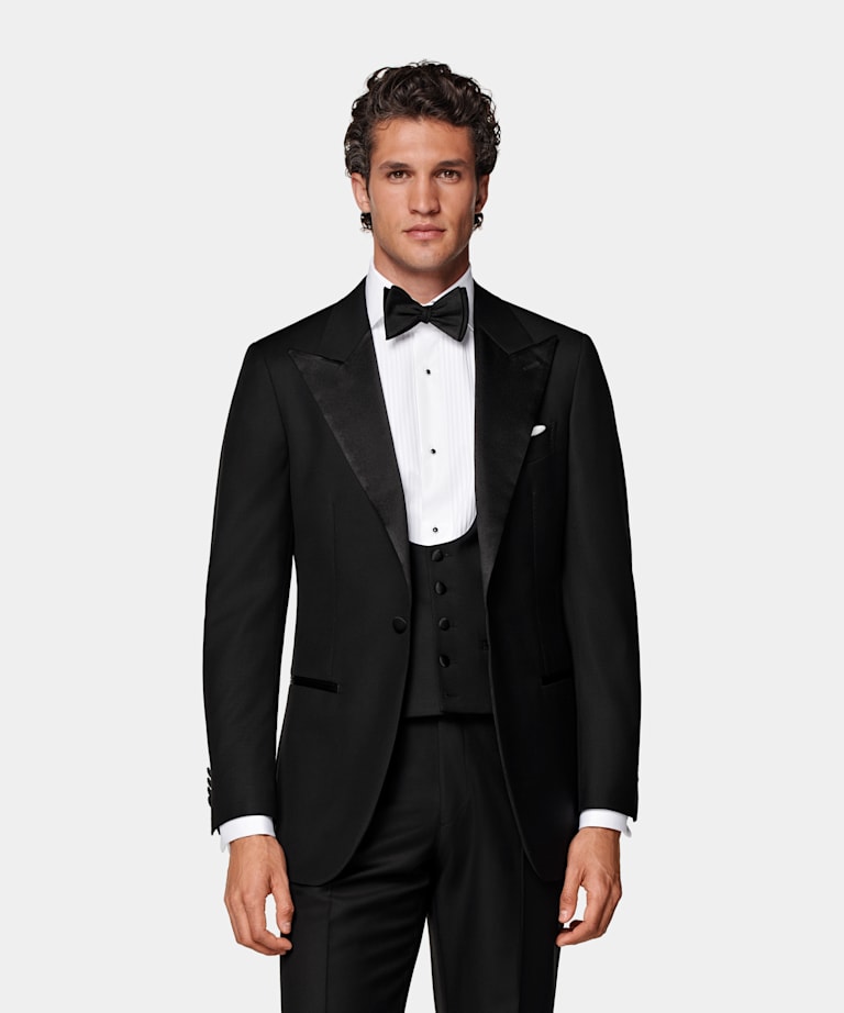 Black Tuxedo Waistcoat