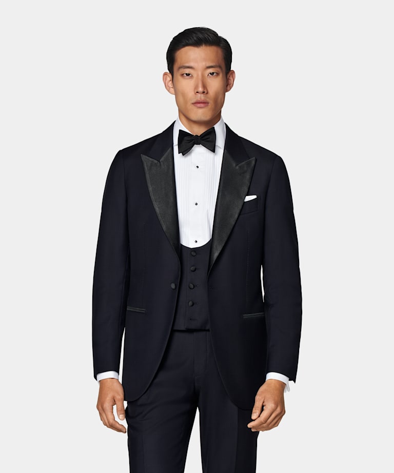 Navy Tuxedo Waistcoat