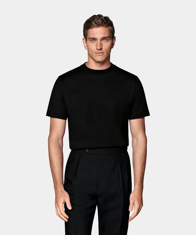 T-Shirt Rundhals schwarz