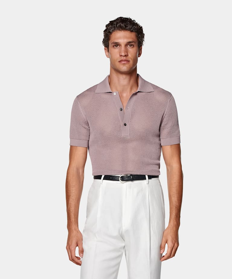 Purple Crochet Polo