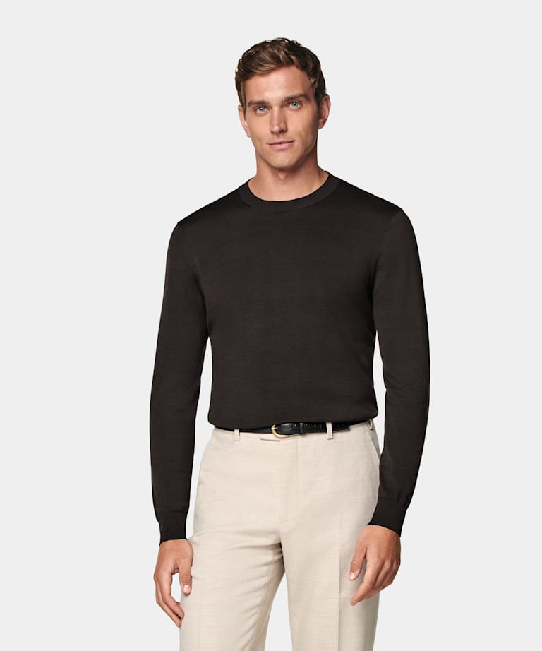 Dark Brown Crewneck