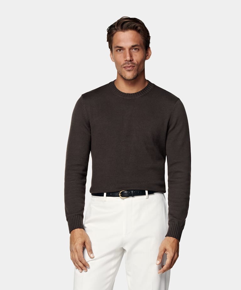 Dark Brown Crewneck