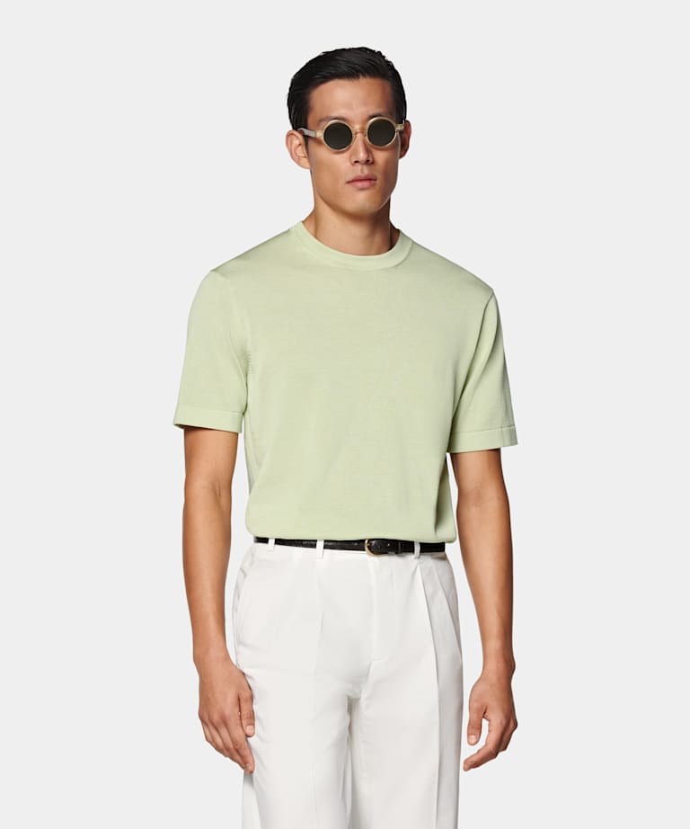 Light Green Short Sleeve Crewneck
