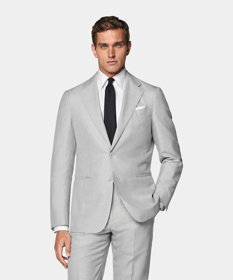 Light Grey Tailored Fit Havana Suit