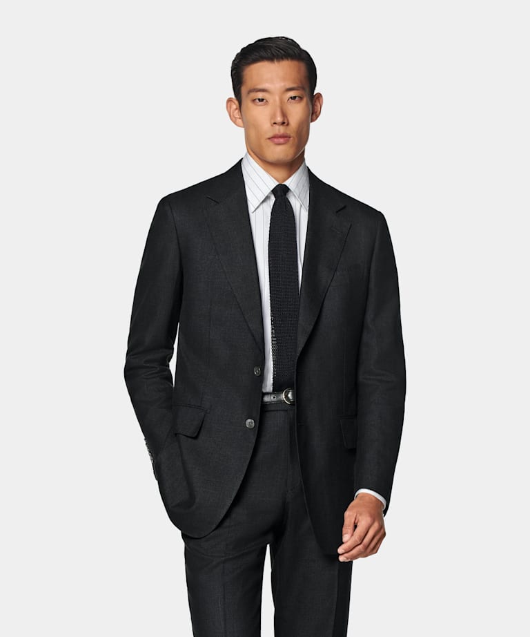 Black Tailored Fit Milano Suit