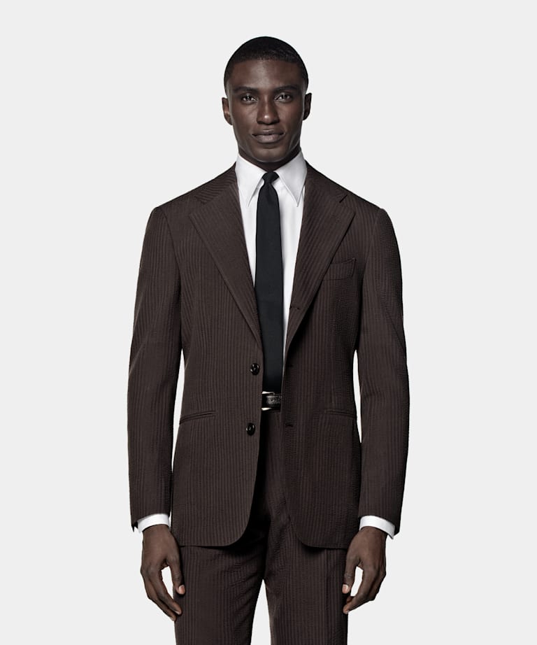 Dark Brown Relaxed Fit Roma Suit