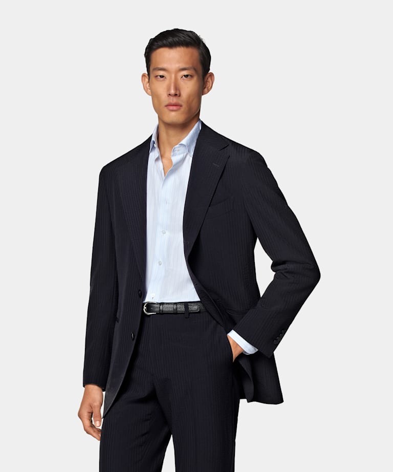 Navy Relaxed Fit Roma Suit