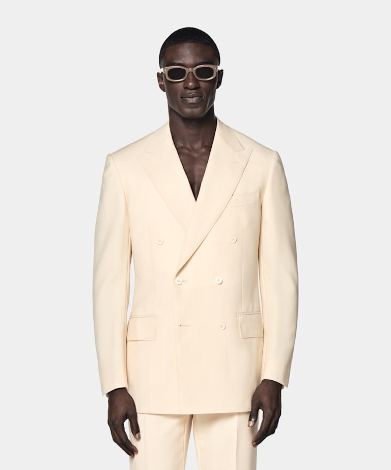 Light Yellow Tailored Fit Milano Suit