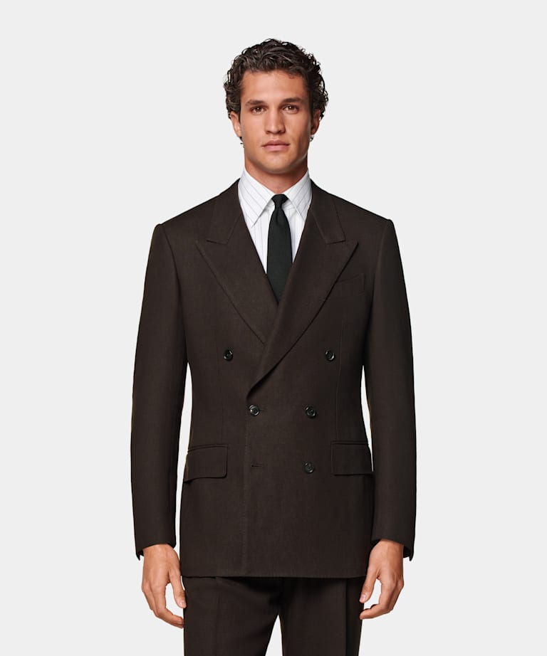 Mid Brown Tailored Fit Milano Suit