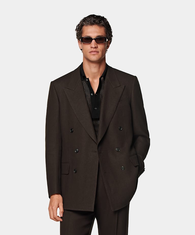 Mid Brown Tailored Fit Milano Suit