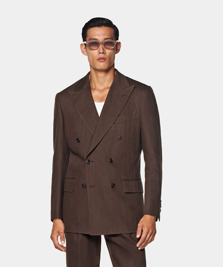 Mid Brown Tailored Fit Milano Suit