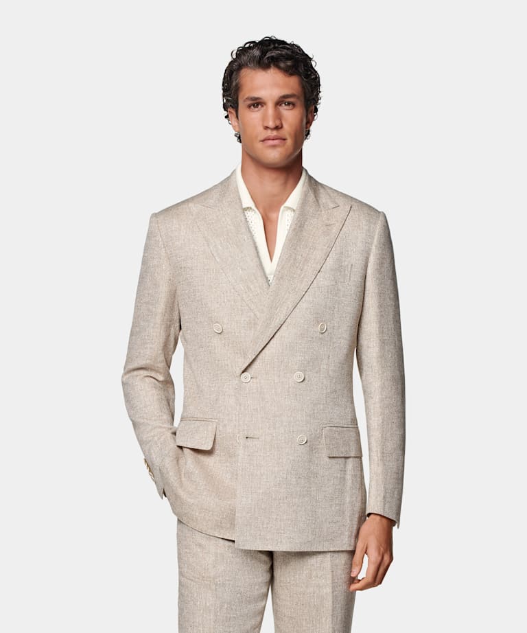 Sand Tailored Fit Milano Suit