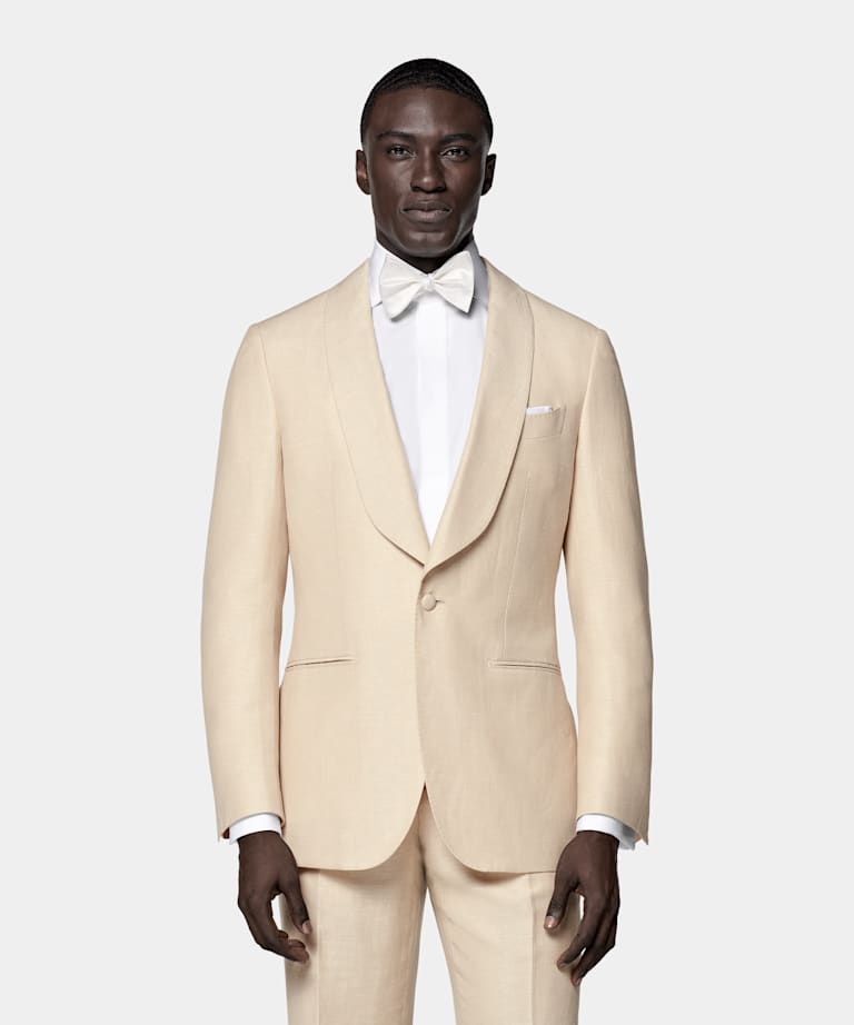 Smoking Havana color sabbia tailored fit