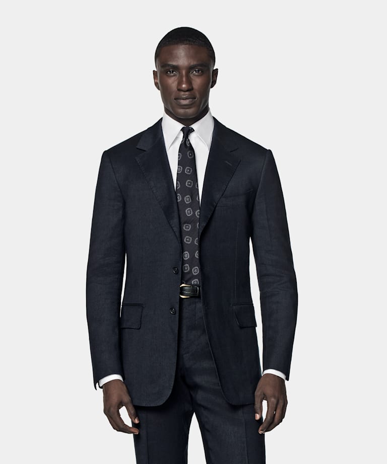 Navy Tailored Fit Milano Suit