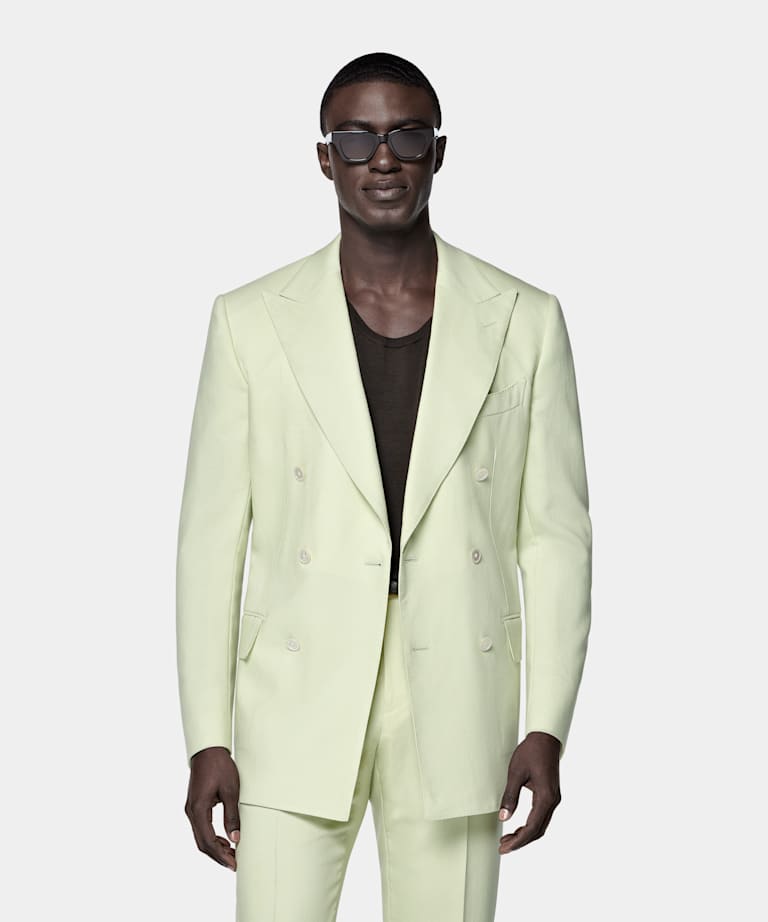 Light Green Tailored Fit Milano Suit