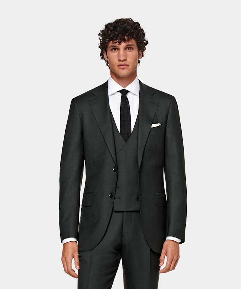 Mid Green Three-Piece Lazio Suit