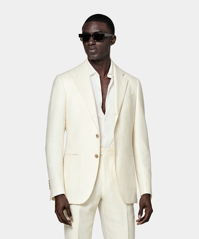 Off-White Herringbone Havana Suit