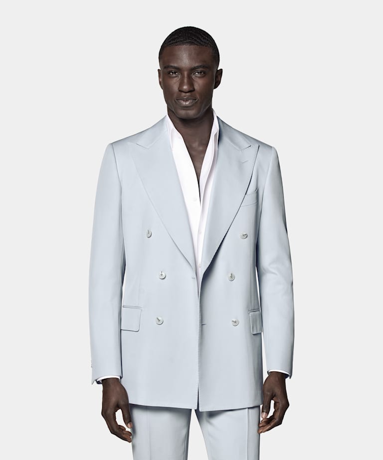 Light Blue Tailored Fit Milano Suit