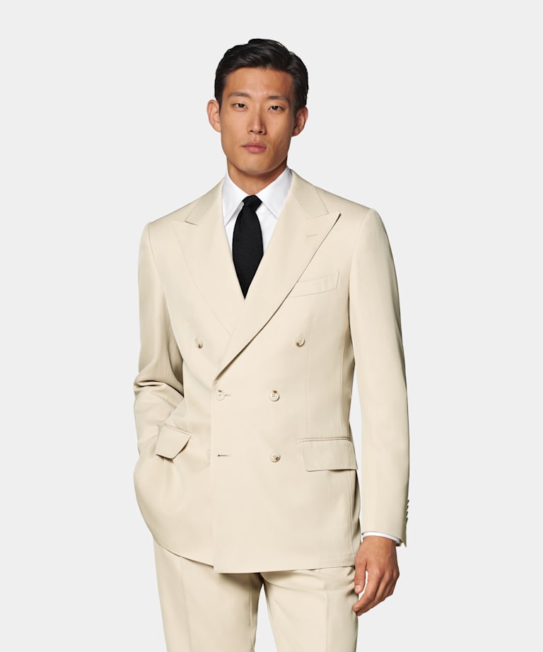 Sand Tailored Fit Milano Suit