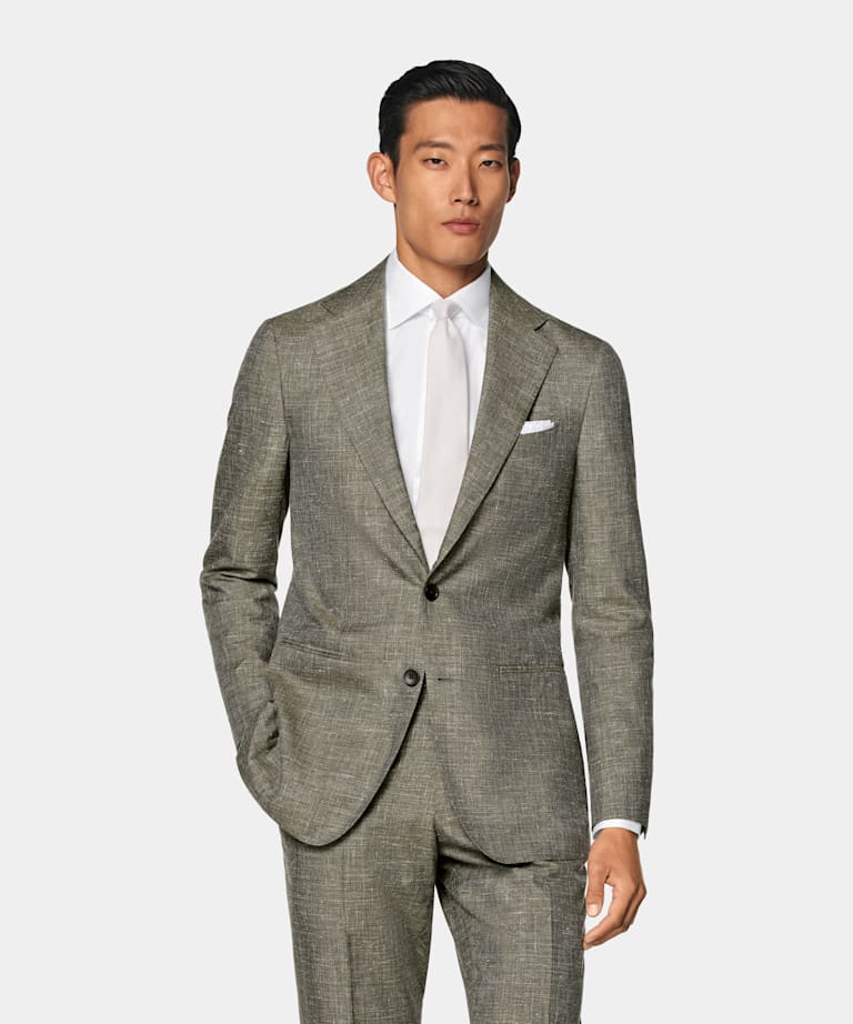 Light Green Tailored Fit Havana Suit