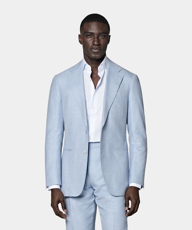 Light Blue Tailored Fit Havana Suit