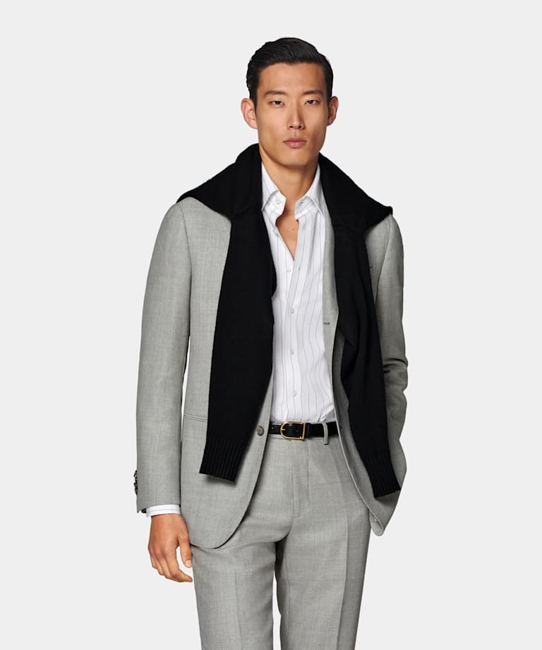 Light Grey Perennial Tailored Fit Havana Suit