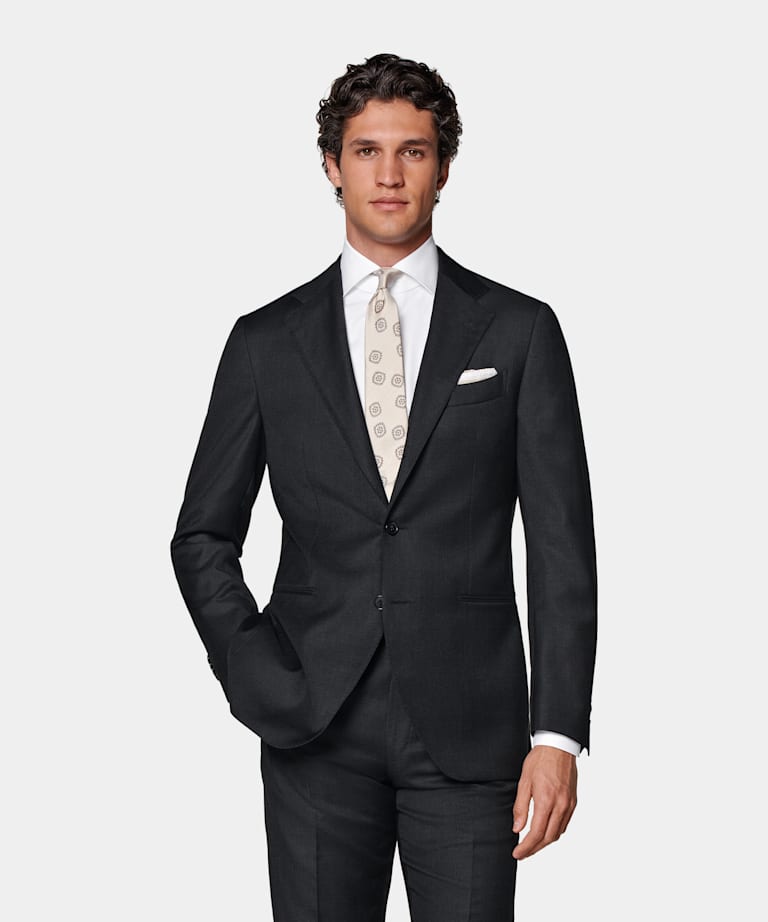 Traje Perennial Havana gris oscuro corte Tailored