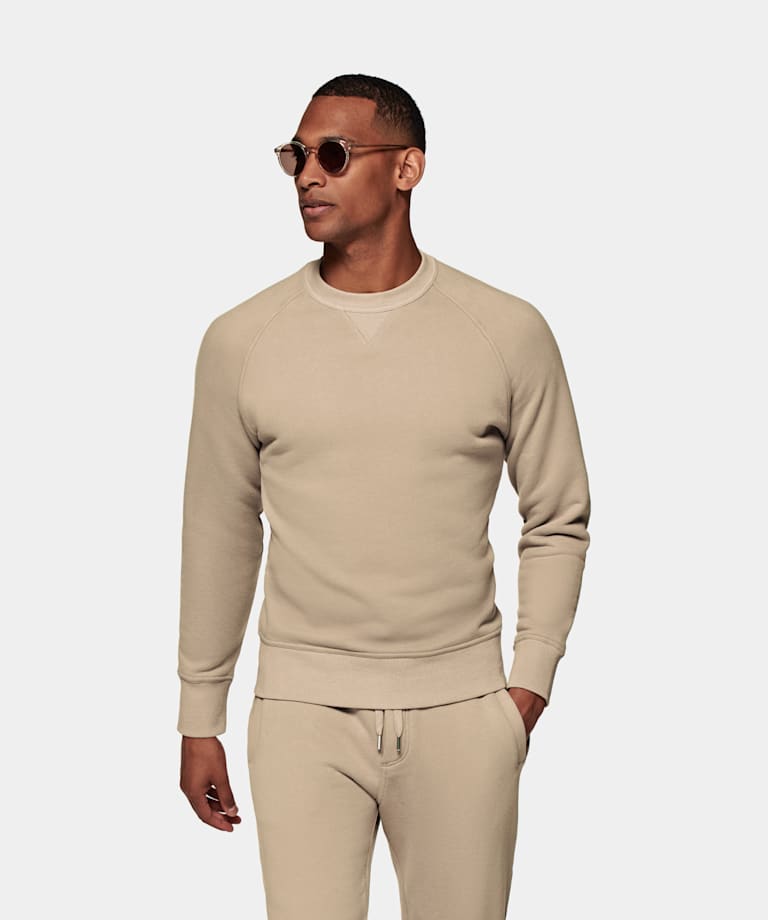 brown nike crewnecks