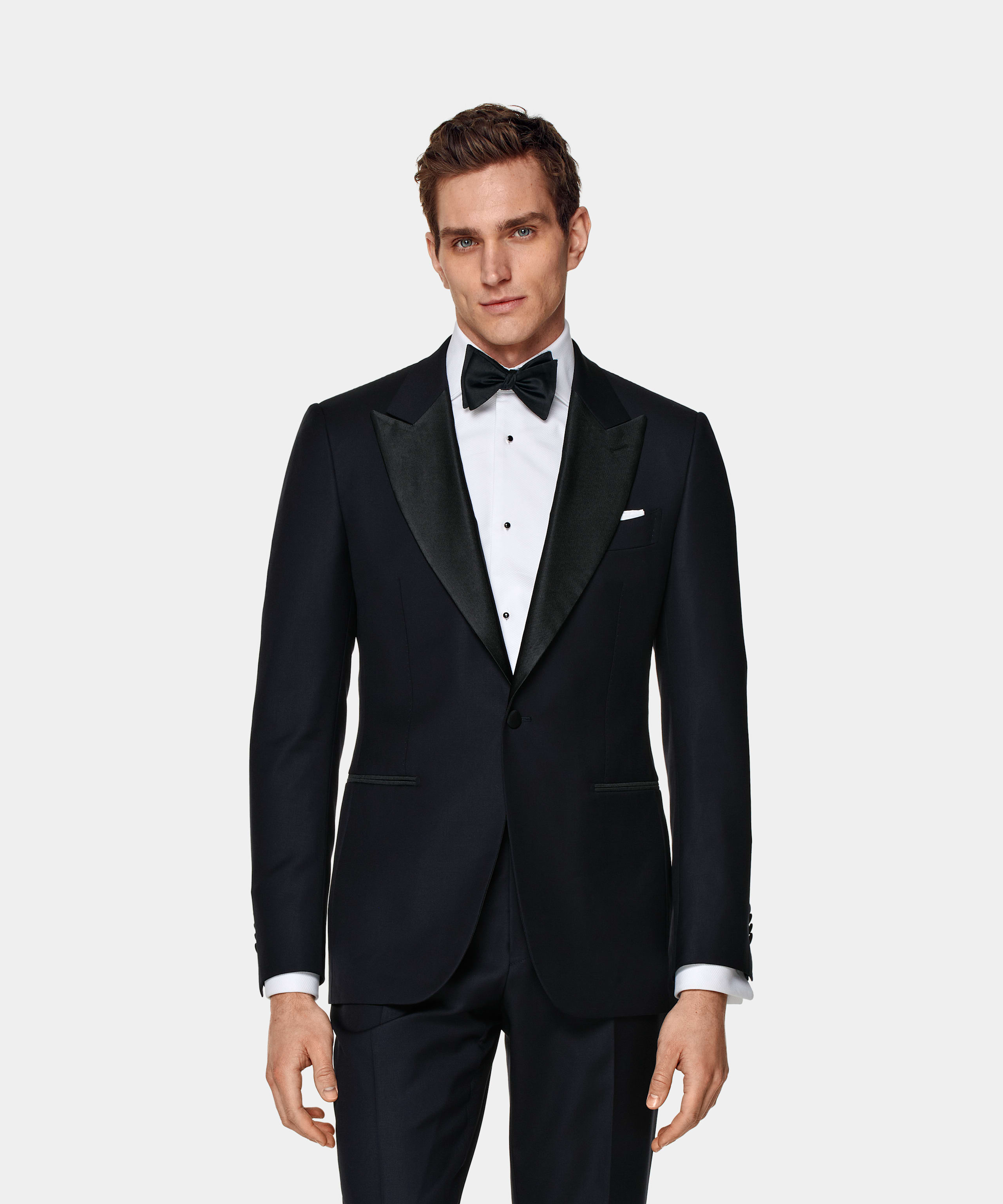 SUITSUPPLY All Season Pure S110's Wool by Vitale Barberis Canonico, Italy Navy Tailored Fit Lazio Dinner Jacket