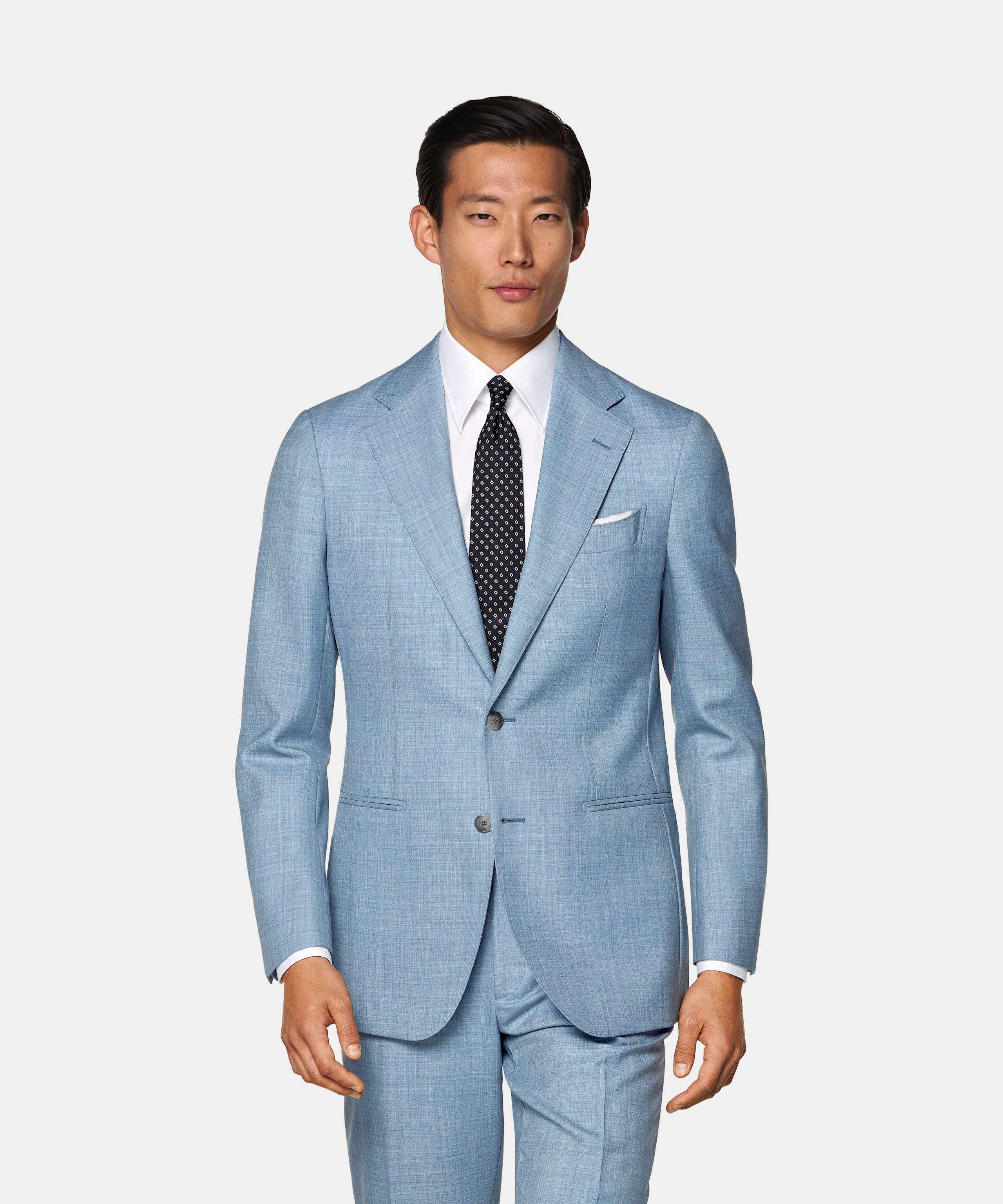 SUITSUPPLY All season Pure laine tropicale par Vitale Barberis Canonico, Italie Costume Perennial Havana coupe Tailored bleu clair