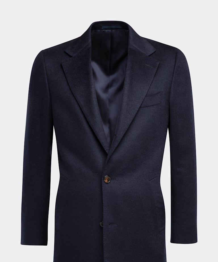 SUITSUPPLY Pure Wool Navy Overcoat