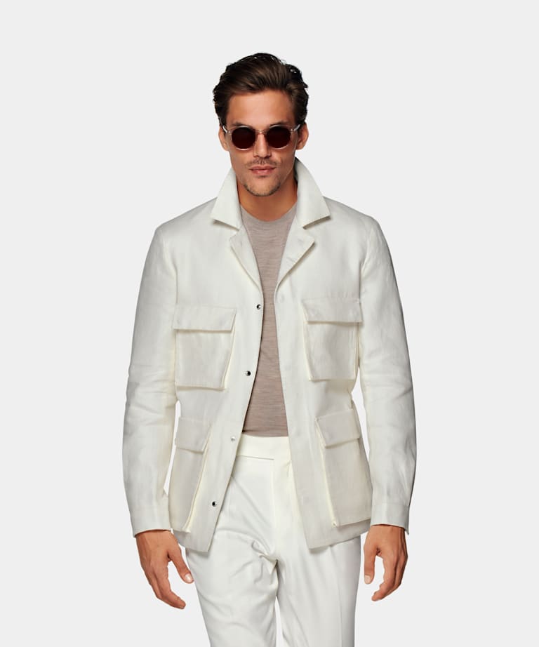 SUITSUPPLY Pure Linen by Beste, Italy Off-White Field Jacket