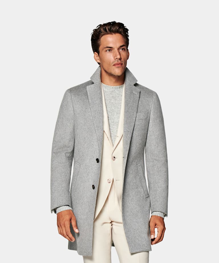 Manteau gris clair